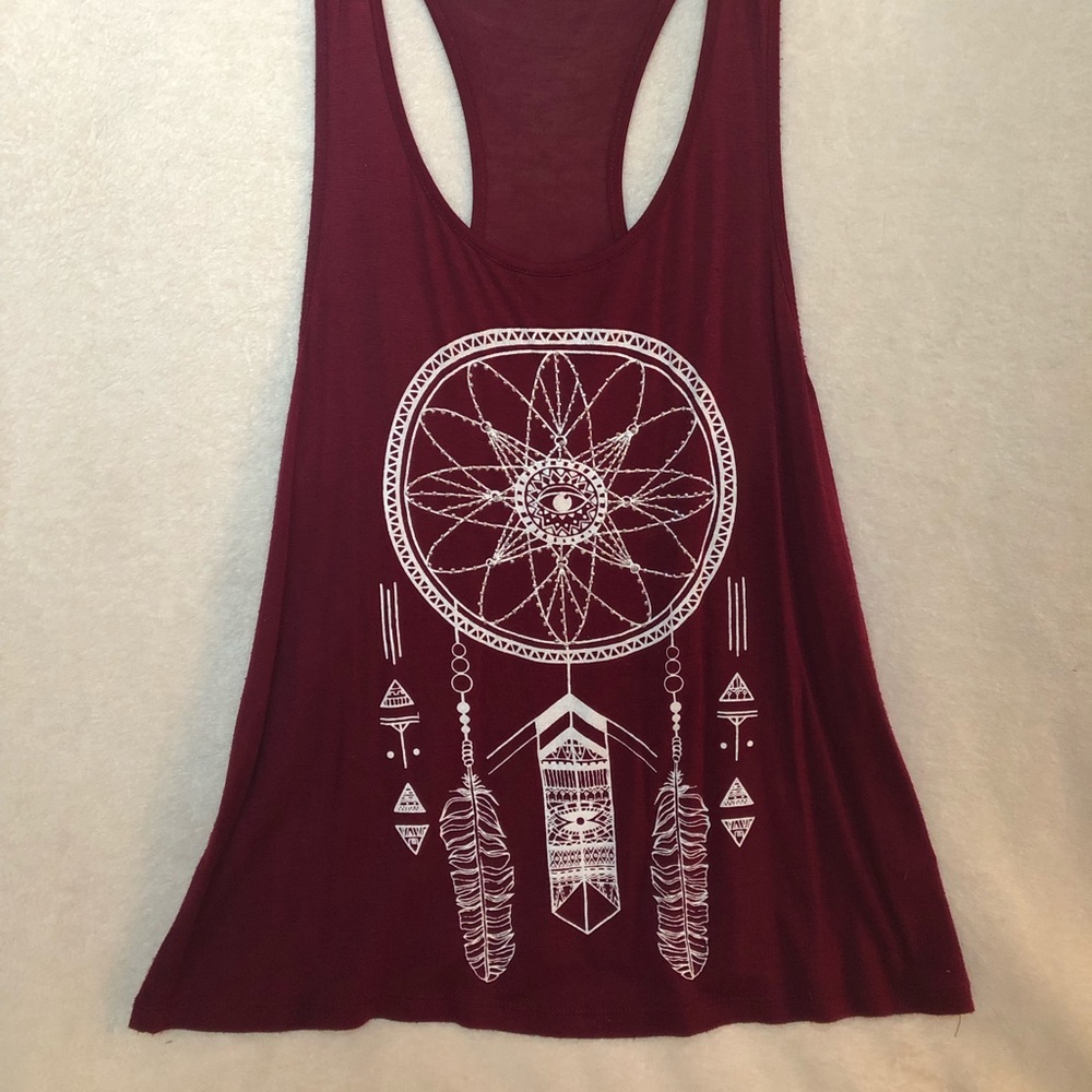Maroon Sparkle Dreamcatcher Tank